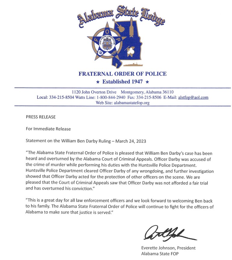 Alabama State FOP tweet media