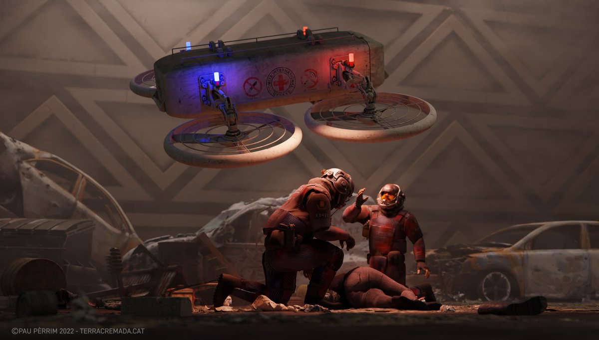 Seguim a Reus, voltants del Palau Pep Guardiola, reportem més enfrontaments amb les forces d’ocupació amb ferits i morts, els mossos estan utilitzant lliteres-dron per enviar gent als hospitals.