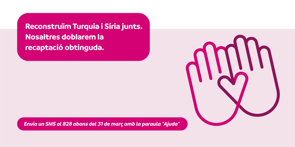 AndorraTelecom's tweet photo. 🆘 Reconstruïm conjuntament Turquia i Síria 🙏🏻
💌 Envia un SMS al 828. Nosaltres DOBLAREM la recaptació obtinguda https://t.co/zwEQy3vLq6.
El cost de l'SMS és de 2 €.
#SMSsolidari #andorratelecom #andorra @creuroja @Caritas_andorra @unicefandorra https://t.co/NZ5zLCfTeO