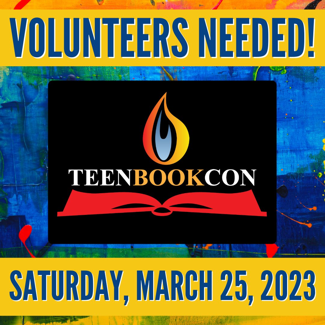 TeenBookCon's tweet image. Calling all adult volunteers! It&apos;s not too late to help out at #TeenBookCon2023! Sign up at bit.ly/TBC23volunteer