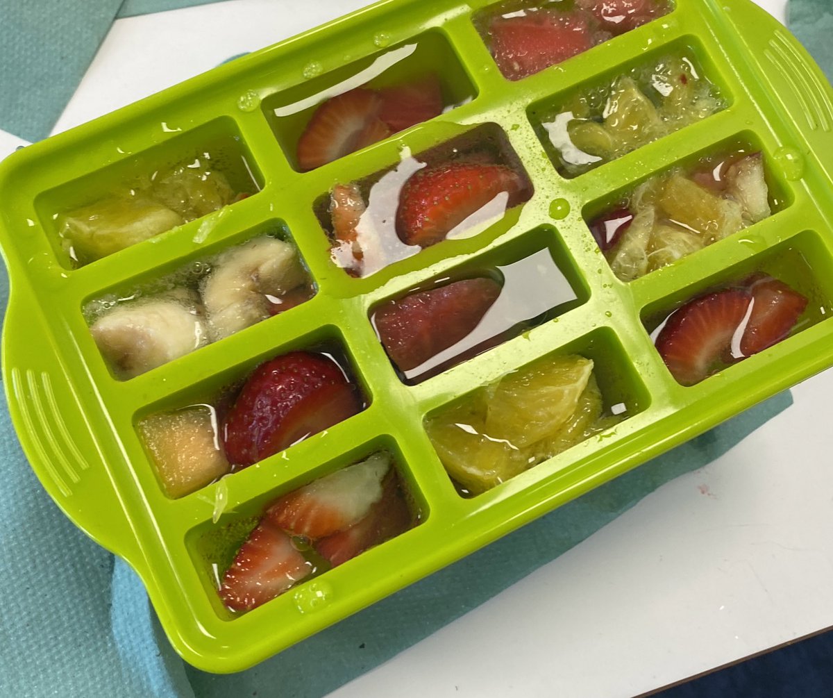 class5stmarys's tweet photo. Exciting afternoon in Class 5 today! Great St Mary’s SPIRIT of teamwork making healthy ice lollies! Well done Class 5 a great week yet again! @stmarysderby https://t.co/C471AxrD8P
