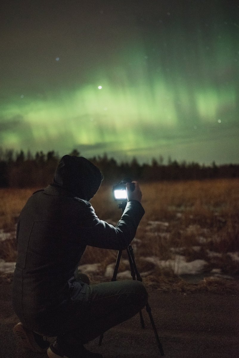 samlydya's tweet photo. last nights #auroraborealis display in central ontario was absolutely stunning! 

such an amazing experience, big thanks to the earth and sun 🌎✨ https://t.co/YFRCiak63v