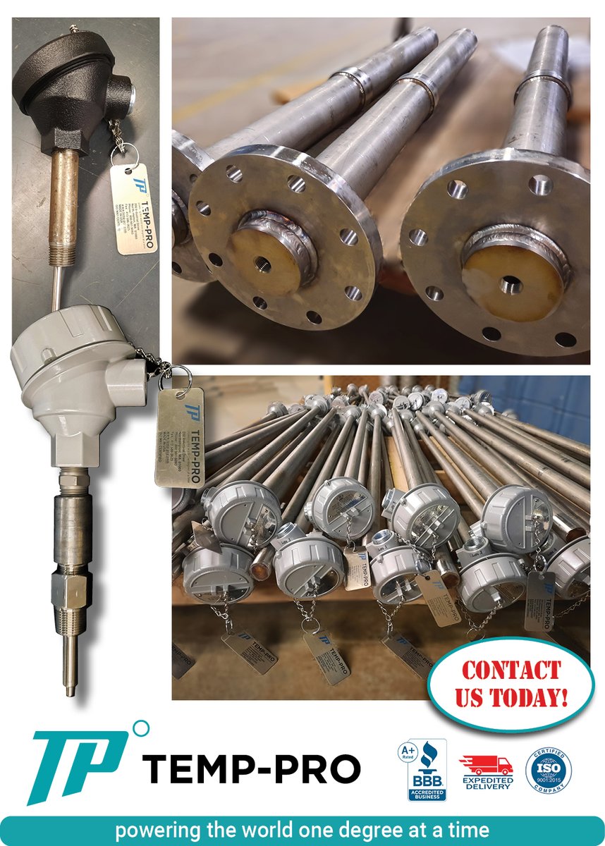 tempproinc's tweet photo. 🛑Discover why our Thermocouples and RTDs are in constant demand by the #PowerGeneration industry.
🟢Our sensor assemblies feature a wide variety of #sheath materials, #termination heads, #mounting styles and accessories.

⚡🌎Powering the world one degree at a time
#tempproinc https://t.co/dKdNfXHN1g