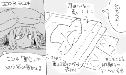 布団は被るのではなく潜るものです 