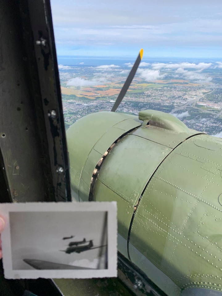 StarJews's tweet photo. @EoMProject In WWII, my grandfather flew C-47 Dakotas for the RCAF, including one now in the Canadian Warplane Heritage Museum. Of course, all its tech is 1970s-era, not WWII. Because after the war, Canada kept flying it for 30+ years.  (Pics by my dad and grandfather, from the same plane) https://t.co/j8r8Ia0S3u