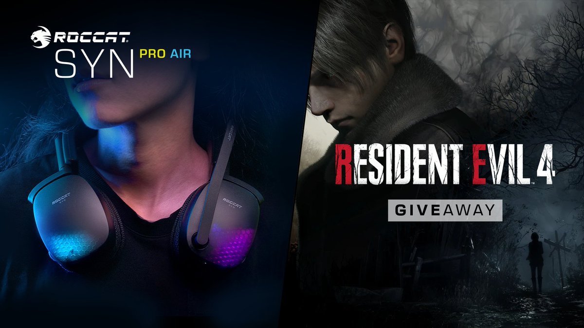TurtleBeachPC's tweet photo. The Resident Evil 4 Remake is here! 🧟‍♀️

To celebrate, we're giving away a copy of the game and a Syn Pro Air 🎧

To enter, all you need to do is follow @ROCCAT, like and retweet this post and tag a friend! 👇 https://t.co/WMVknZJgJc