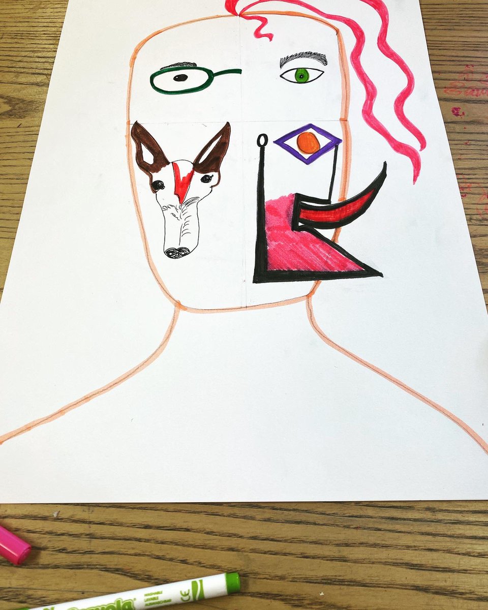 Jamila_Artist's tweet photo. Just some of the #WIP four part portraits taking inspiration from @FridaKahlo #JulianOpie and #picasso and @shanipainter pieces at my HEP (Health Equalities Programme) for @DesignsInMind 
#art #artist #work #designsinmind #mentalhealthawareness #artsforhealth #create #draw https://t.co/PugWLBbTpB