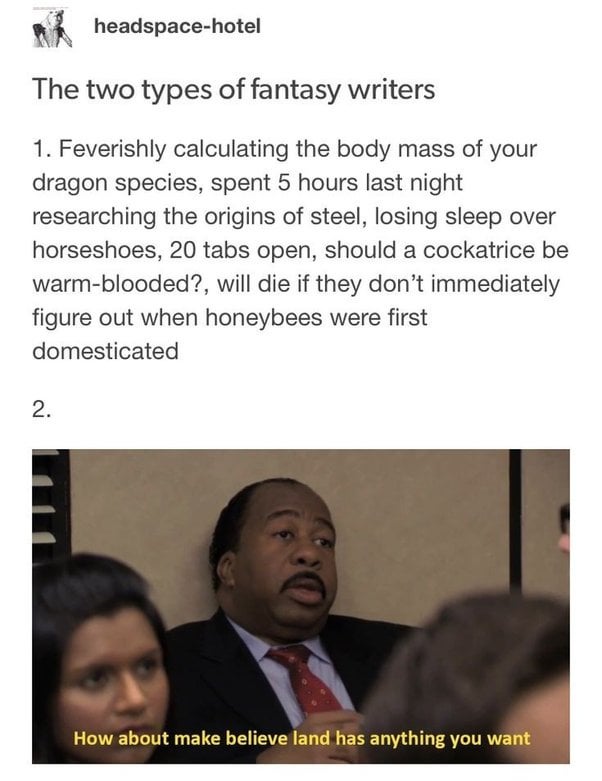 WellRecked's tweet image. Which type are you? lol
#twotypes #fantasy #writer