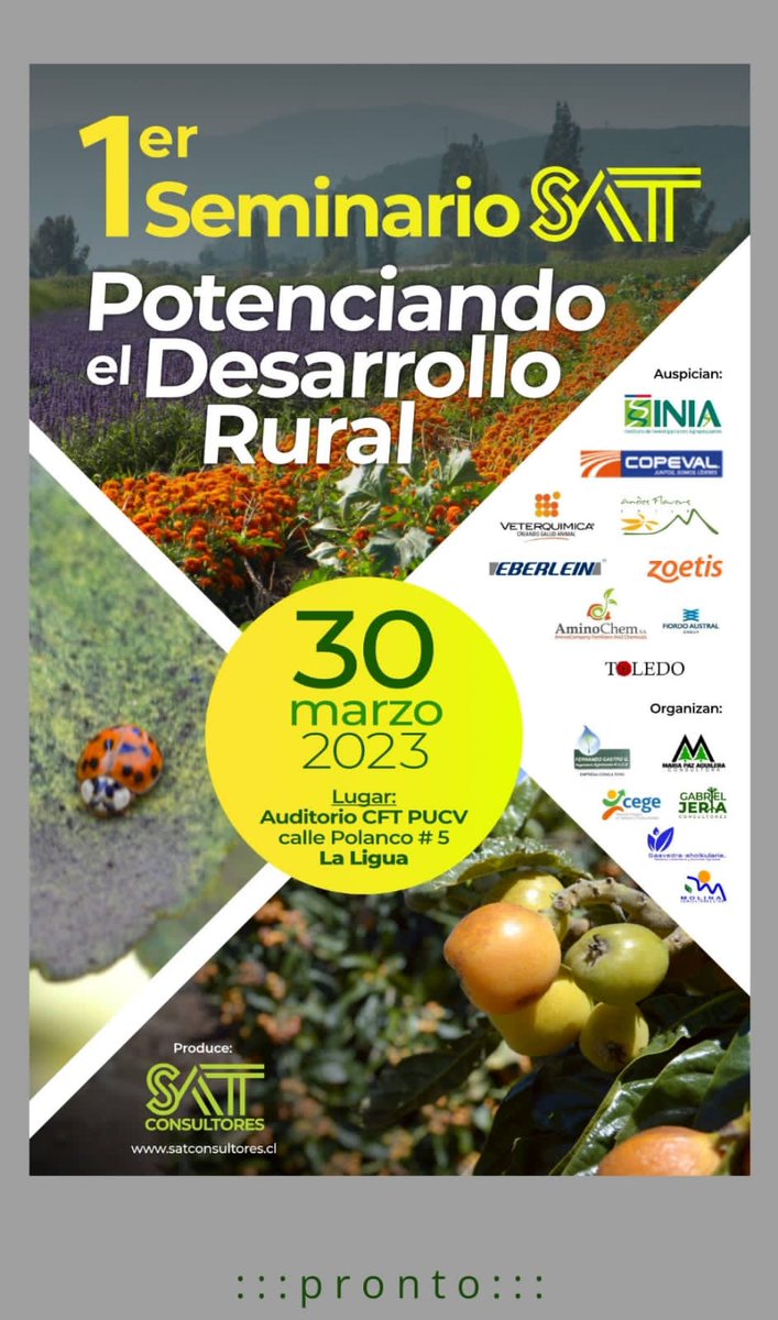 1er Seminario SAT ya es una realidad!!! 30 de marzo a las 9:30 horas, auditorio CFT PUCV, calle Polanco #5 La Ligua. Los esperamos!!!!