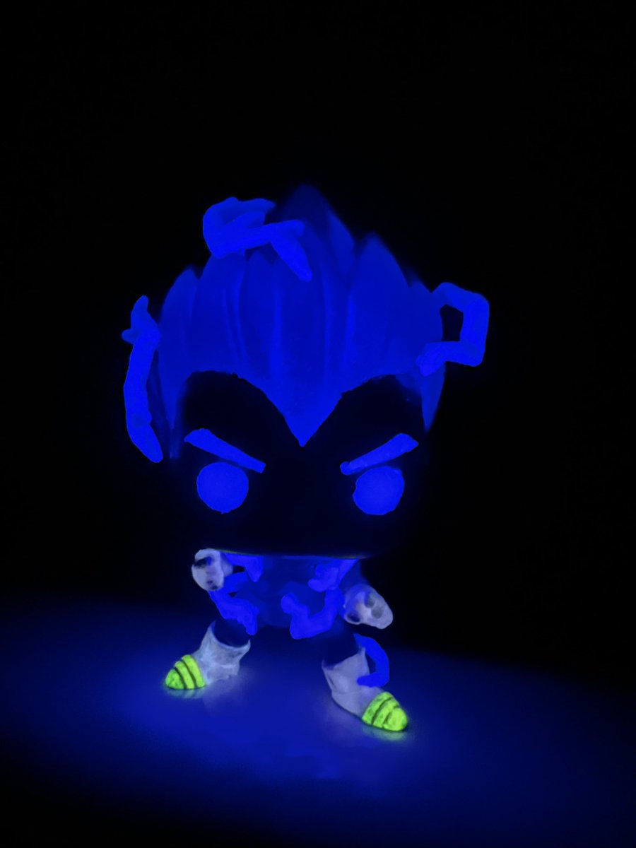 CompressivePops's tweet image. Custom Glow in the Dark Funko Pop - Ultra Ego Vegeta!
