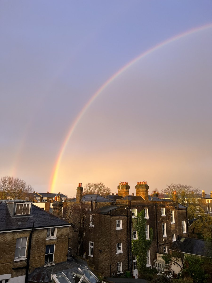 1/2 of a full #rainbow over #blackheath. I can see the other end on other side of the house.