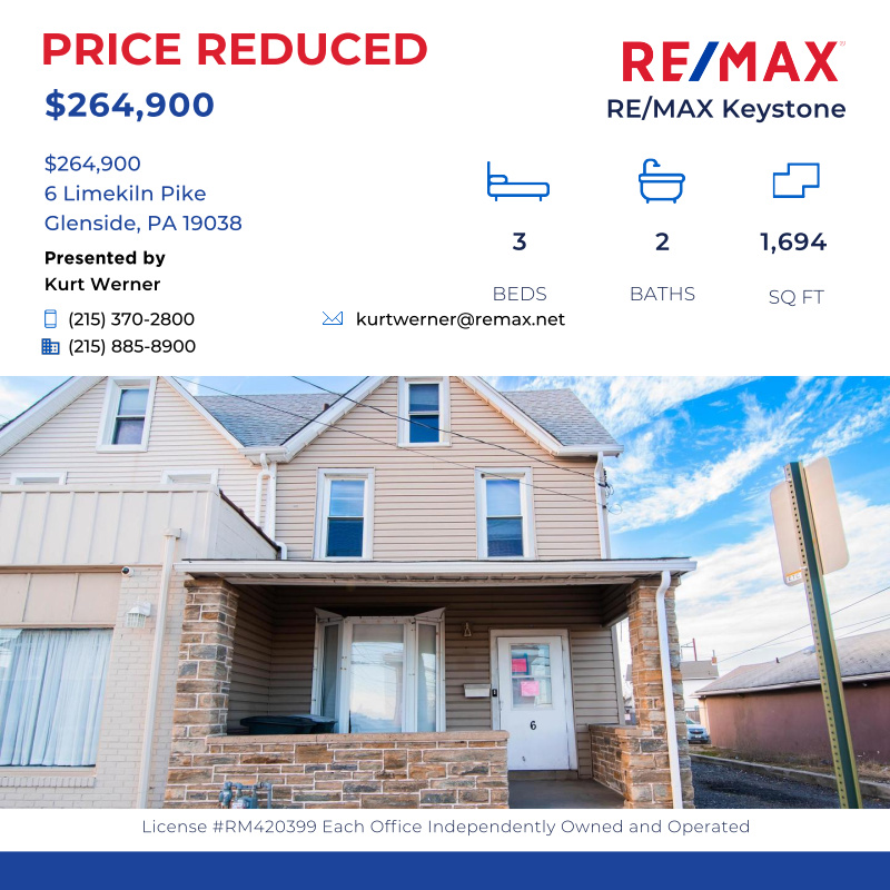 kurtwernerRE's tweet photo. Great opportunity to buy in Glenside.  Semi detached home with off street parking.  open front porch, large living room, formal dining room,...

Click here for details:
https://t.co/Ebd0nmrGQZ https://t.co/Mv0skwD29U