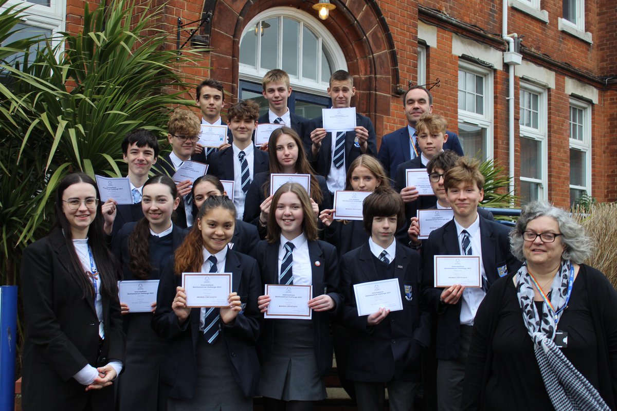 PlumeMaths's tweet photo. We were delighted this week to award students in years 9, 10 &amp; 11 certificates for their results in the @UKMathsTrust Intermediate Maths Challenge. A very impressive 69 students received either a Bronze, Silver or Gold award. A huge well done to all, what a fantastic achievement! https://t.co/Tw5eaBuYJV