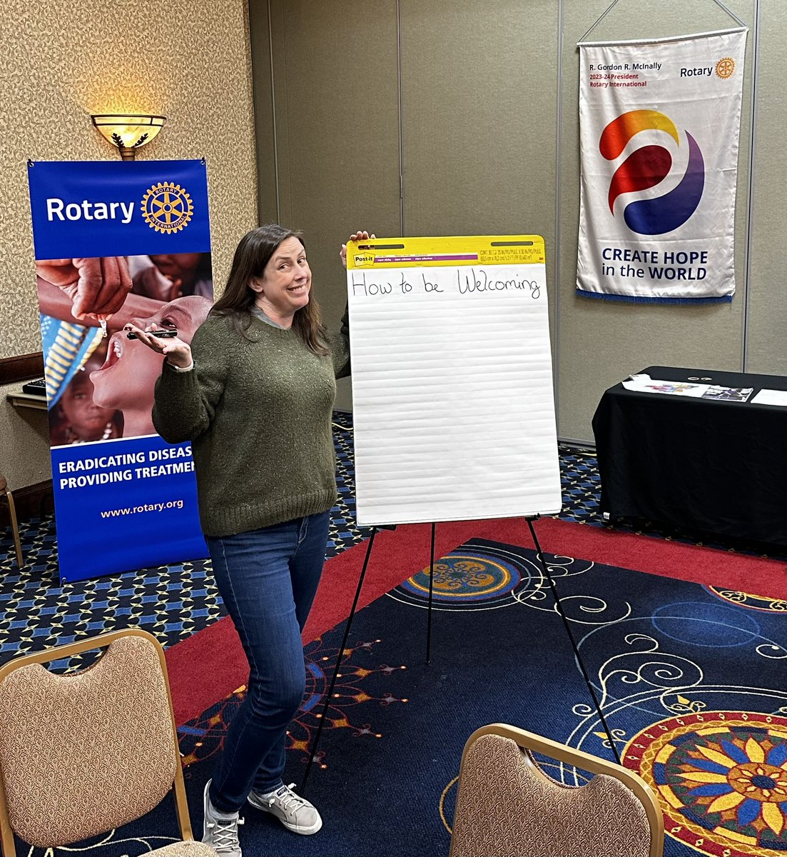 jennkohpay's tweet photo. "Jenny's a teacher, she can help." I'm at a Rotary conference with my bestie today. Though I'm not officially teaching, I just can't leave it. I'm also communicating with my students in between sessions😃 #showmerotary https://t.co/3BfoVj7r2v