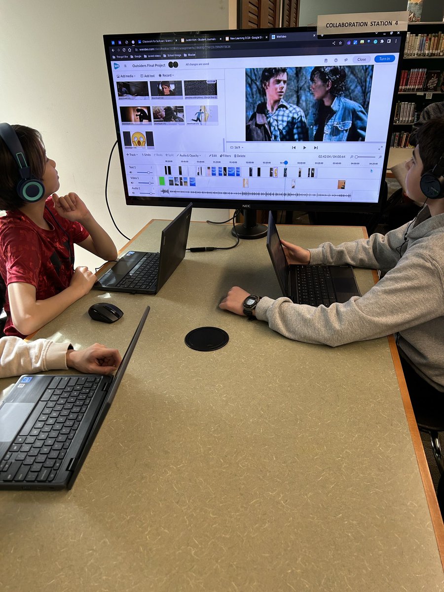 KmoranKim's tweet photo. Deep video editing happening here! @WeVideoEdu @ERMStigers #engaged #timeflys #editeditedit https://t.co/vajG3wQSqk