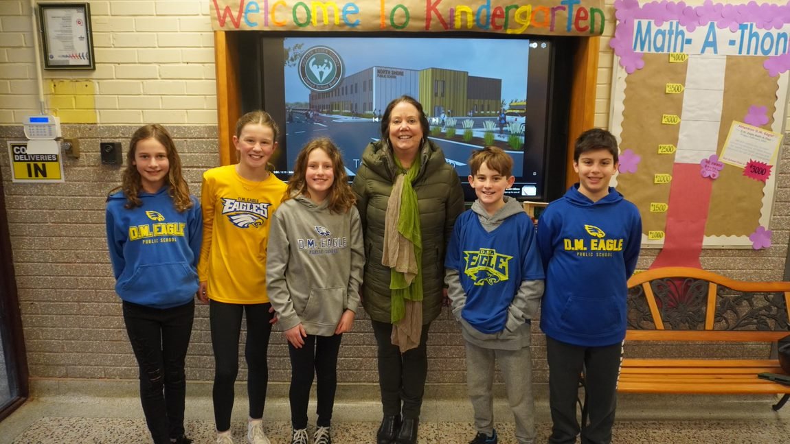 PrincipalRomano's tweet photo. Trust the magic of new beginnings!
A special day for the @D_M_Eagle community and the @TownofTecumseh! Thank you parents, students and community members for your support of our new school!  A lot of smiling faces today and a great start to spring!  
@gecdsbpro @ErinKellyGECDSB https://t.co/gwC6Xs6Ii3