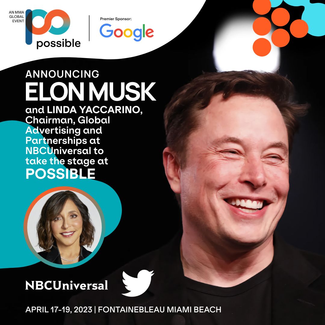 BOOM! One of my favorite persons and the world's richest (and most talked about) person are joining Possible. More than ever, the place to be!