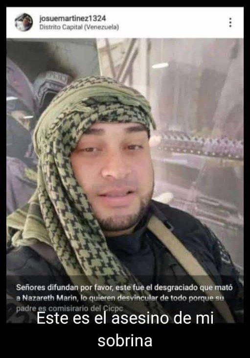 manuelita1504's tweet photo. Nazareth Marín:
-"Sí un día salgo y no regreso, salgan a buscarme.
Yo nunca dejaría sola a mi hija"
-Nazareth sí te buscamos, pero llegamos tarde. Tus verdugos no tuvieron piedad. Ahora tendrán que pagar.
#JusticiaParaNazareth
#PenaMáximaAlFemicida
@TarekWiliamSaab 
@mdiazmendoza https://t.co/p2RX9yF2cQ