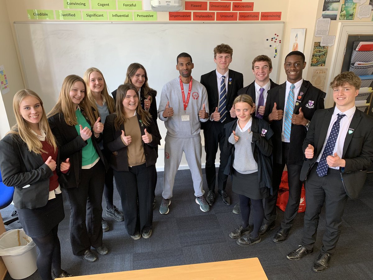 It was a pleasure to host Alistair Patrick-Heselton PLY @APH_Inspired today at school 🙏 

Alistair spoke about his journey, experiences & life lessons ⚽️ 

Our pupils were clearly inspired by his enthusiasm and energy, hopefully gaining a new sense of purpose for their own goals