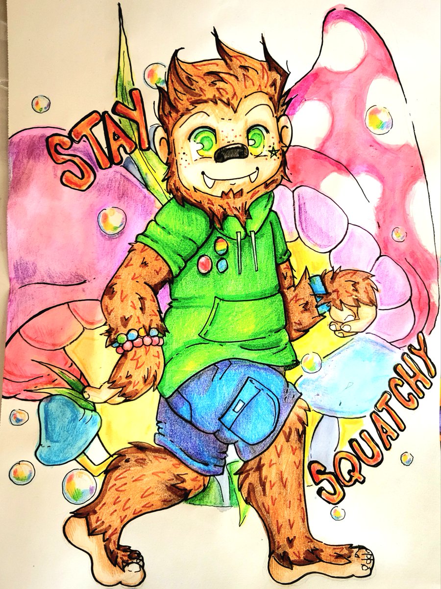 gravecritter's tweet photo. Here is the completed picture of the Bigfoot I said I was going to color - prints available too!
#cryptidcuties #bigfoot #cryptidart #spookycute #mixedmedia https://t.co/Qj7TACcMGf