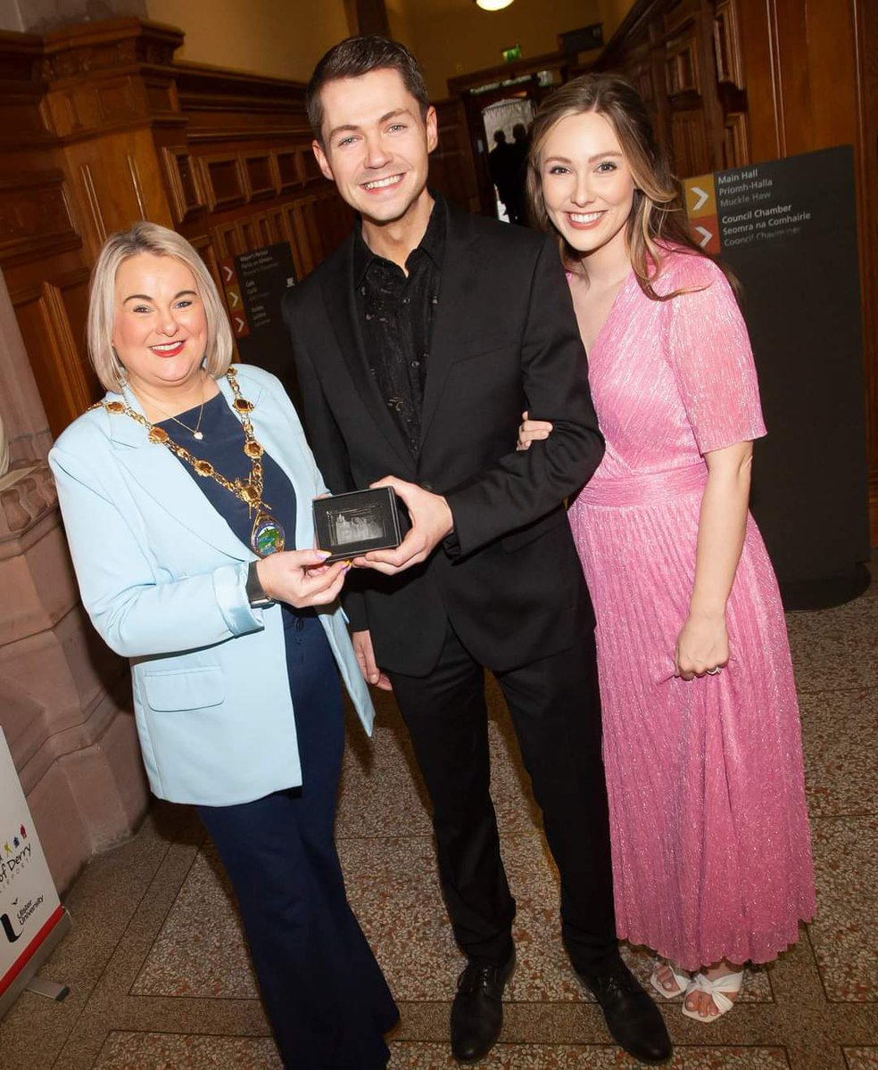 mayordcsdc's tweet photo. It was such a pleasure to welcome the talented @damianmcginty and his wife and family to the Parlour today. I felt like a proud Derry mammy welcoming him back after making it to the final of Dancing with the Stars.
Damian is always a great ambassador for our City and District❤ https://t.co/eTvhTg4ttn