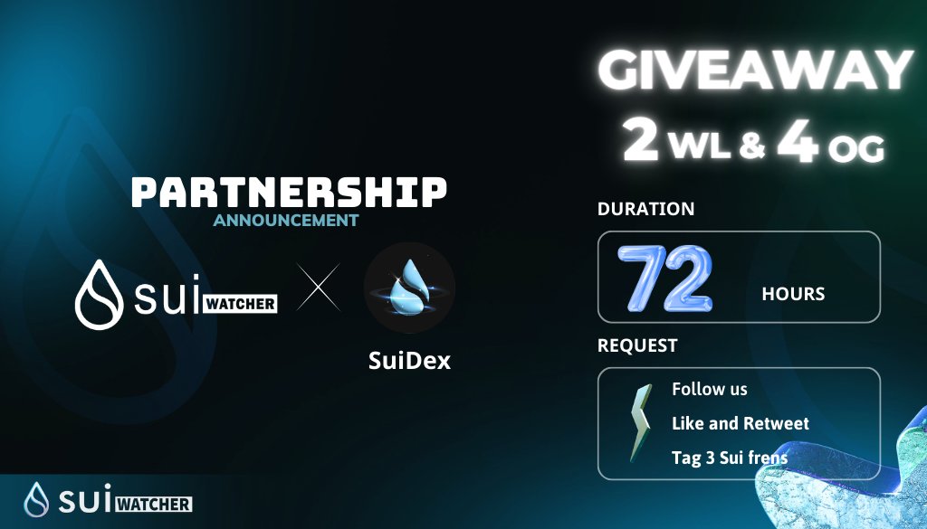 Mr.Pump (@i_am_mr_pump) on Twitter photo GIVEAWAY: <a href="/SuiWatcher/">Kshirod Mahala (꧁IP꧂)</a> x <a href="/Suidex_io/">Suidex | Sui Blockchain Leading DEX</a>
SuiDex is the first AMM on the #Sui blockchain 🙌
⏰: 72hrs
🎁: 2 WL & 4 OG
1⃣ Follow us
2⃣ Like & RT
3⃣ Tag 3 Sui frens
#Sui #Suinami #Suiecosystem GIVEAWAY: <a href="/SuiWatcher/">Kshirod Mahala (꧁IP꧂)</a> x <a href="/Suidex_io/">Suidex | Sui Blockchain Leading DEX</a>
SuiDex is the first AMM on the #Sui blockchain 🙌
⏰: 72hrs
🎁: 2 WL & 4 OG
1⃣ Follow us
2⃣ Like & RT
3⃣ Tag 3 Sui frens
#Sui #Suinami #Suiecosystem