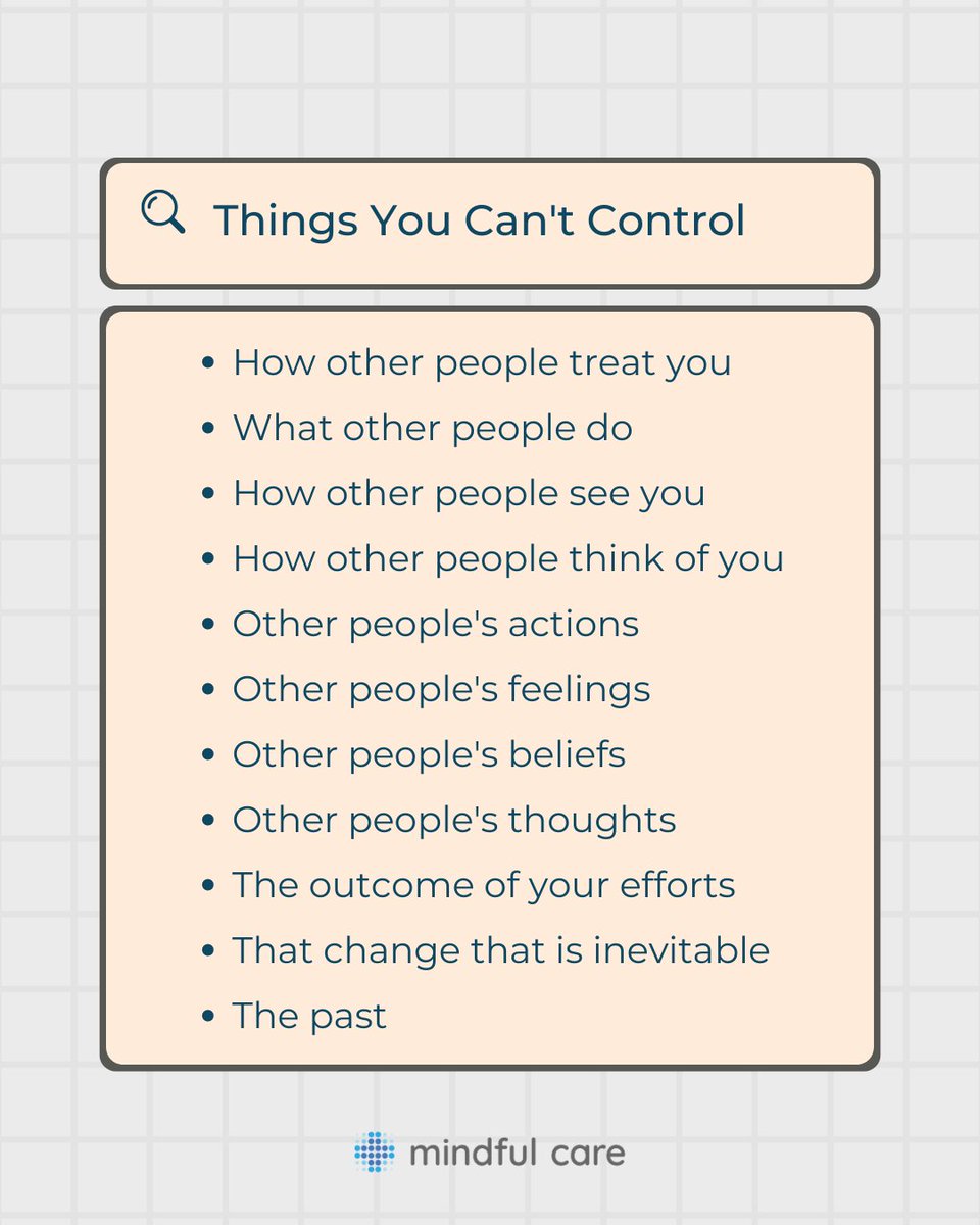 Life is full of uncontrollable things, but you can always choose to make it a positive experience.

#thingsyoucantcontrol #changewhatyoucan #lettherestgo #dontoverthink #stopoverthinking #dontstress #focusonwhatyoucando #dowhatyoucan #yourmentalhealthmatters #mentalwellness