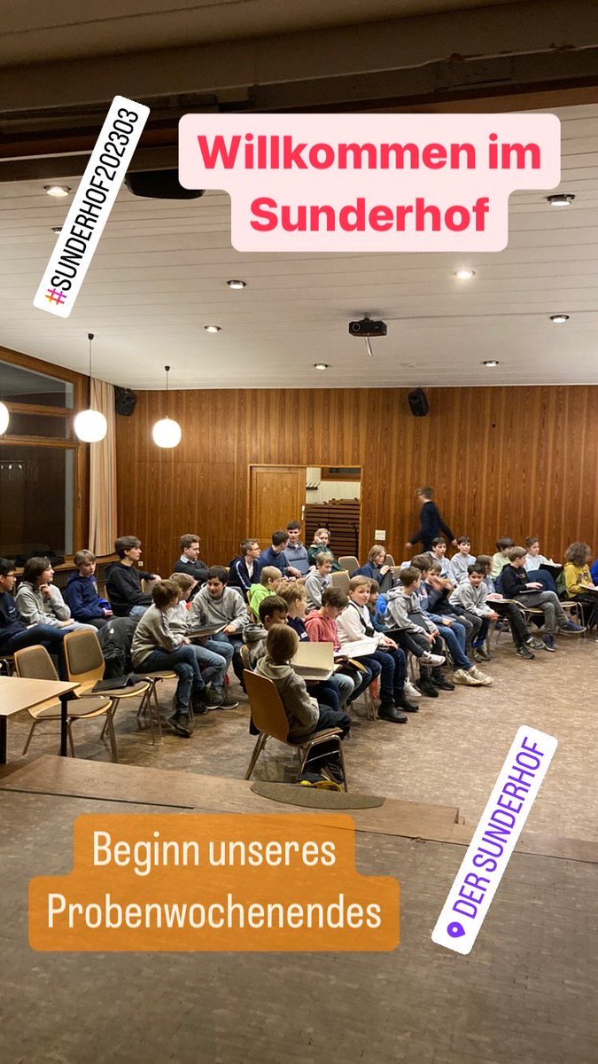 Beginn unseres Probenwochenendes. #sunderhof #nkh #probenwochenende #neuerknabenchorhamburg #singenmachtfreude