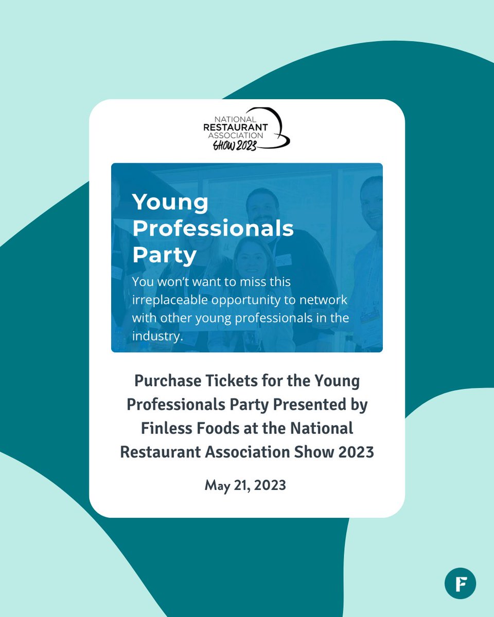 Finless Foods (@finlessfoods) on Twitter photo We can’t wait for <a href="/NatlRestShow/">National Restaurant Association Show</a>'s Young Professionals Party this year!
The foodservice industry is full of so many interesting people with even more interesting tastes. We’re excited to meet everyone and learn about their journey in the industry.
🎟️: nationalrestaurantshow.com/young-professi… We can’t wait for <a href="/NatlRestShow/">National Restaurant Association Show</a>'s Young Professionals Party this year!
The foodservice industry is full of so many interesting people with even more interesting tastes. We’re excited to meet everyone and learn about their journey in the industry.
🎟️: nationalrestaurantshow.com/young-professi…