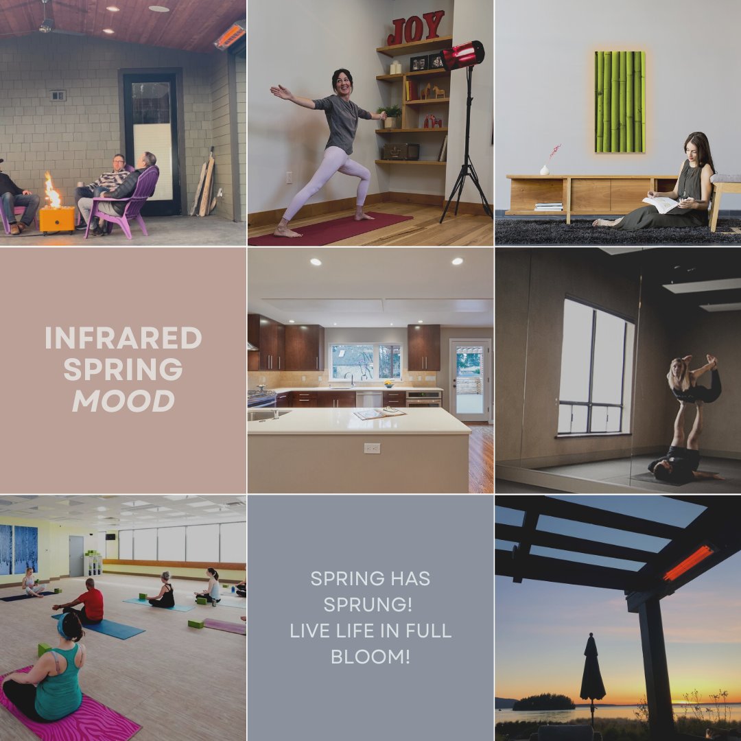 Spring has sprung and so has the power of infrared heat! 🌸🌼🌷 Live life in full bloom and feel the soothing warmth that infrared heat brings.
 #infraredheat #springvibes #fullbloom #modern #radiantheat #allergenfree #hotyogaflow #mindbodysoul #fitness #healing #SelfCare #cozy