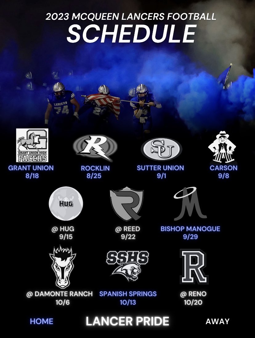 Matt Marner (@marner_28) on Twitter photo 🗡️ OFFICIAL SCHEDULE DROP 🗡️
2023 season loading…
#Family #LancerPride #GATA
<a href="/marner_28/">Matt Marner</a> @McQAthletics <a href="/McQueenHigh/">Robert McQueen High</a> <a href="/RGJpreps/">RGJ preps</a> 🗡️ OFFICIAL SCHEDULE DROP 🗡️
2023 season loading…
#Family #LancerPride #GATA
<a href="/marner_28/">Matt Marner</a> @McQAthletics <a href="/McQueenHigh/">Robert McQueen High</a> <a href="/RGJpreps/">RGJ preps</a>