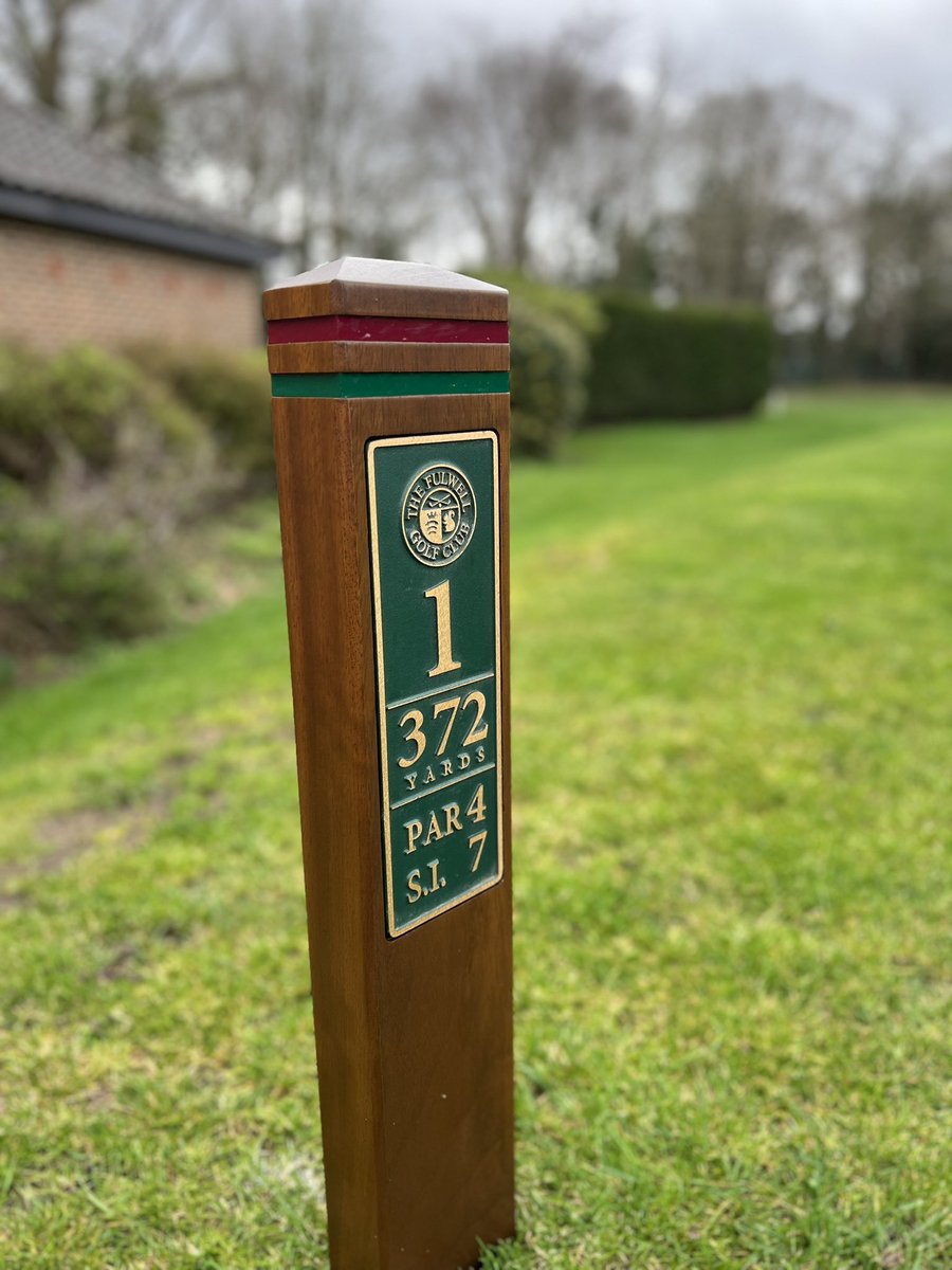 FulwellGC's tweet photo. New tee posts going out this week and ready for our new tee opening on 8th April. Looking forward to having 6 different length courses to suit all abilities who play our course. Great to change the tee colours also #progressive #course #newtees https://t.co/YktQMV2wnq