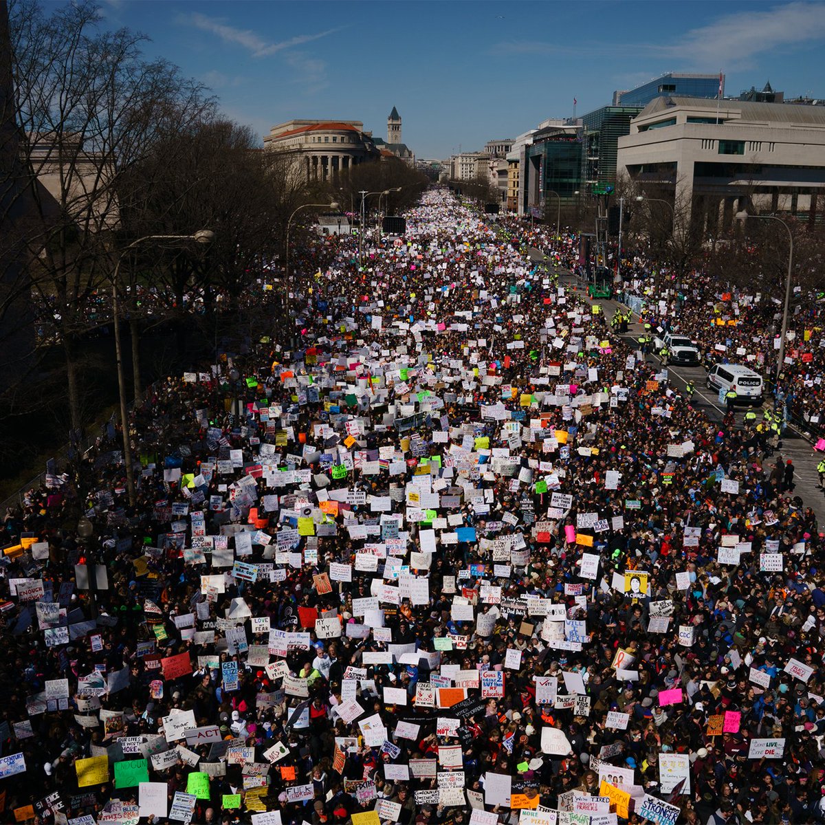 AMarch4OurLives's tweet photo. Today is the 5th anniversary our first March for our Lives.
After Parkland, we were outraged that leaders only offered thoughts and prayers- so we got to work.
Now, we’ve built a movement no one can ignore. This is not a moment, it’s a movement and we’re #StillMarching. https://t.co/jV691e1tXr