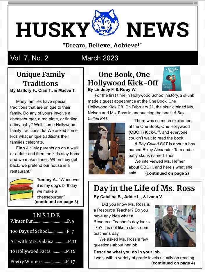 D96Reading's tweet photo. Hot off the presses.... the newest edition of Husky News: https://t.co/3eay4dNx0Y https://t.co/HzDCdAners