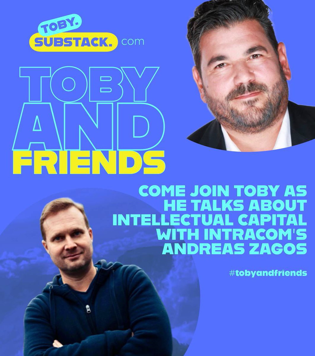 tobyruckert's tweet photo. Don’t miss the first episode of #TobyAndFriends, the #virtualcampfire for #knowledgesharing! #InTraCoM’s Andreas Zagos and I discuss #IntellectualProperty (#IP) as a tangible asset - https://t.co/G3s9xK43WV. 🏕🔥 #Patents #Podcast https://t.co/YIaJI5gqhy