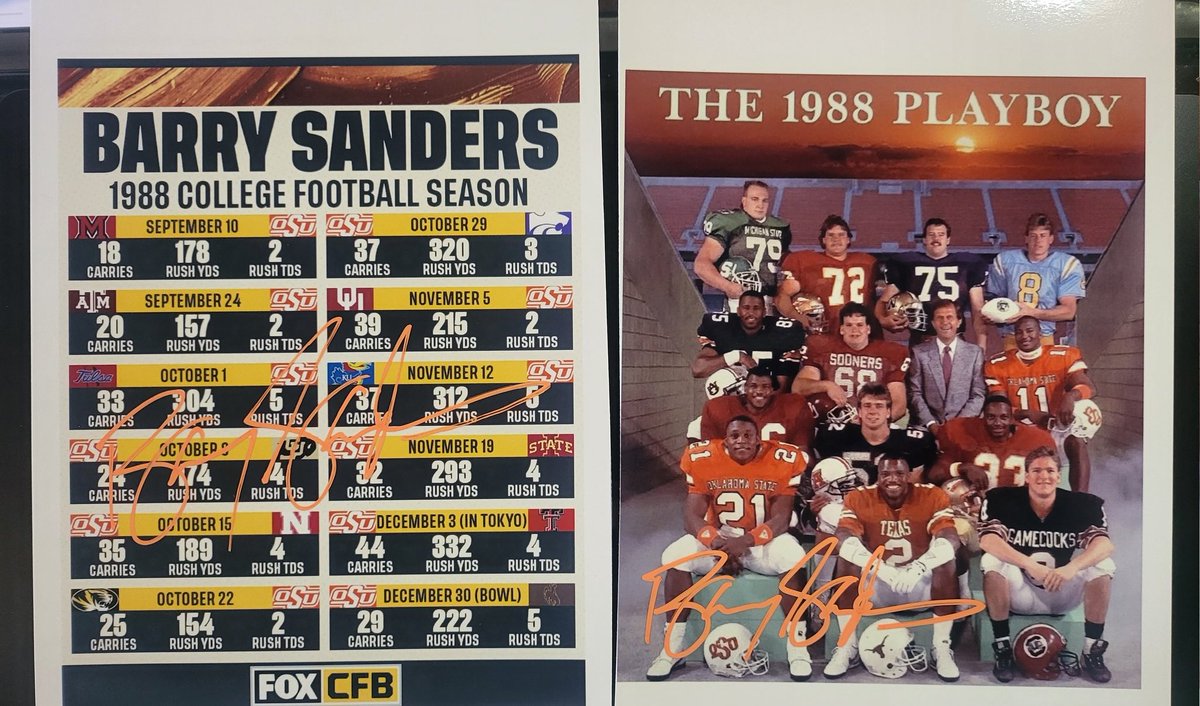 BarrySanders's tweet photo. Congrats to @tylerlacy85 &amp; @JCTII_. Looks like fans think you will be first 2 #Pokes off the board at @NFLDraft - Maybe @Lions?
Time for another #sanderssponsors giveaway - like/retweet this post and follow me &amp; @okstate for a chance to win 1 of the signed photos below https://t.co/jAecmqFOho