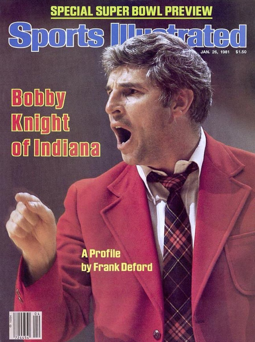 Super70sSports's tweet photo. “The greatest motivator in the world is your ass on the bench. Ass meets bench, bench retains ass, ass transmits signals to the brain, brain transmits signals to the body, body gets ass off bench and plays better. It's a hell of a sequence.” - Bobby Knight https://t.co/pKYryeaOqh