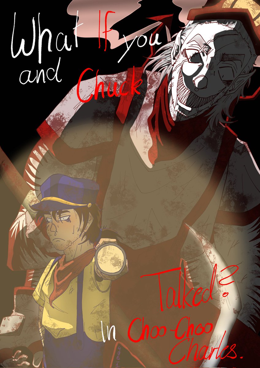 40d6_1's tweet photo. HeHe not the BEST with digital art, but here's the thing! *'What If you and Chuck talked in Choo-Choo-Charles!'* #fanart for @PressStartLaugh
.
#PressStartToLaugh #TwoStarGames #ChooChooCharles
.
Makes me chuckle every time!
❤️❤️❤️ https://t.co/NHuwHP45OC