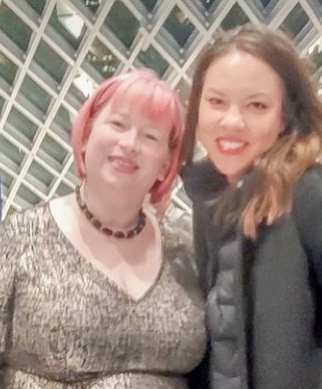 webbish6's tweet photo. It's cold and rainy today, but here's proof that we had spring sunshine and cherry blossoms this week. Also, here's a last AWP pic (thanks to @boaeditions) me with Jessica Q. Stark at our offsite reading at Seattle Library.) #cherryblossoms #AWPpics #springinseattle #FlowerReport https://t.co/TCGUgxAfmo