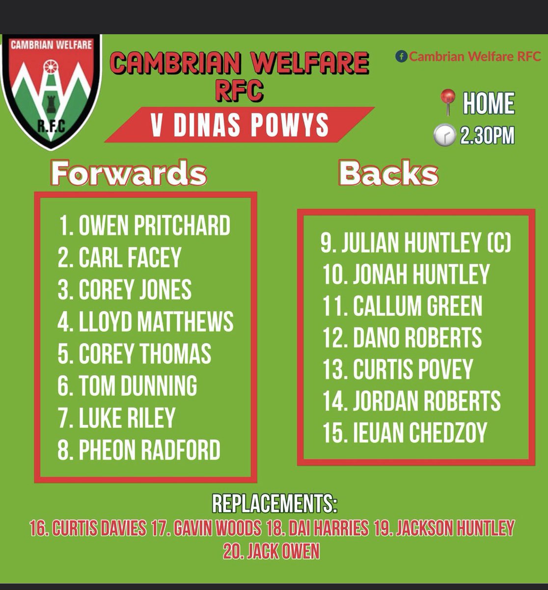 cambrianwelfar1's tweet photo. Tomorrows team selection . https://t.co/dCvJMI0PF4