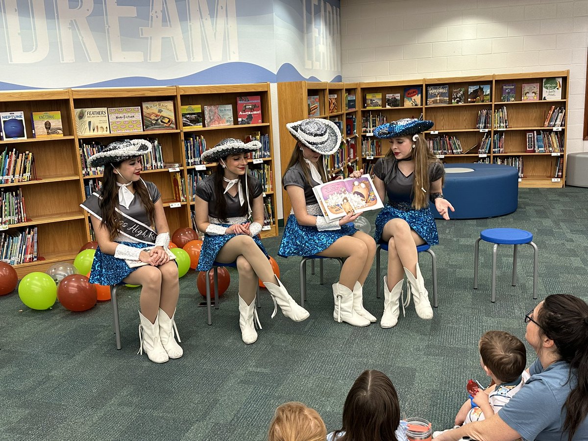Thank you <a href="/RHHSRockettes/">Rock Hill HS Rockettes</a> for being guest readers at Camp Read-A-Lot last night! Our <a href="/FierceFolsom/">Folsom Elementary School</a> students and families loved having you there! 💙📚 <a href="/PISD_Libraries/">Prosper ISD Library Services</a> #prosperproud