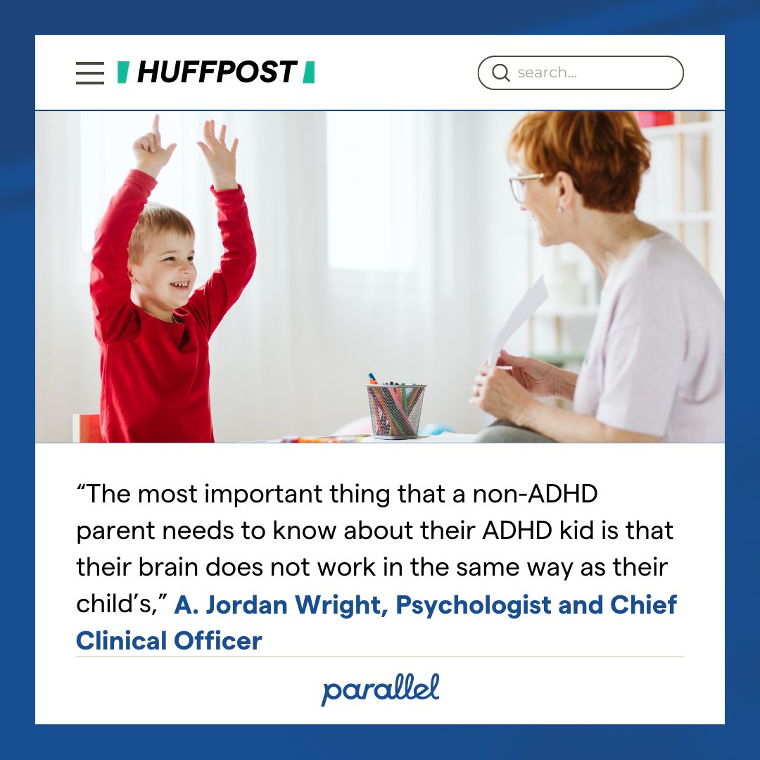 Parallel is excited to be included in @Huffpost's recent article by Marie Holmes, '6 Things Parents Of Kids With ADHD Need To Understand.' We're always looking for ways to help schools, parents, and teachers better understand children with ADHD!⁠
#parallellearning #adhd #adhdtip