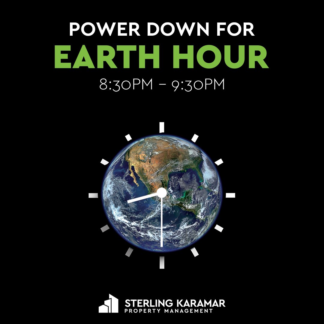 Power down for #EarthHour! Switch off and celebrate our planet. Participate with us for Earth Hour and be a part of the change!

#RentSKPM #Connect2Earth #ClimateAction #SustainableLiving #MyHourForEarth
