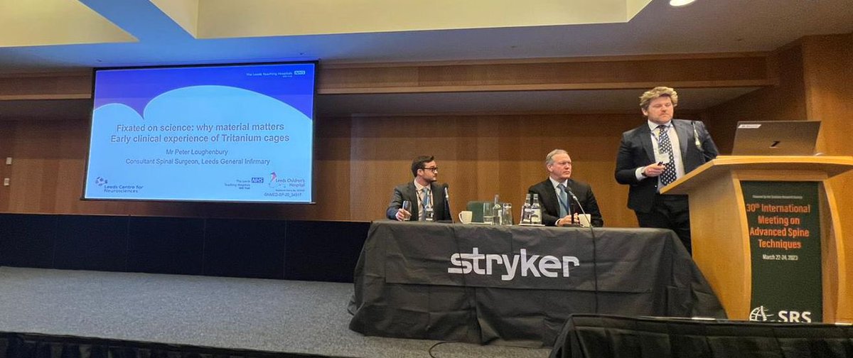 PLoughenbury's tweet photo. Some excellent discussion at our additive technology symposium today at #SRSIMAST23. Great to visit Dublin and share ideas from across the globe @stryker_spine #spine #complexspine #stryker https://t.co/0O8pBsYSMn