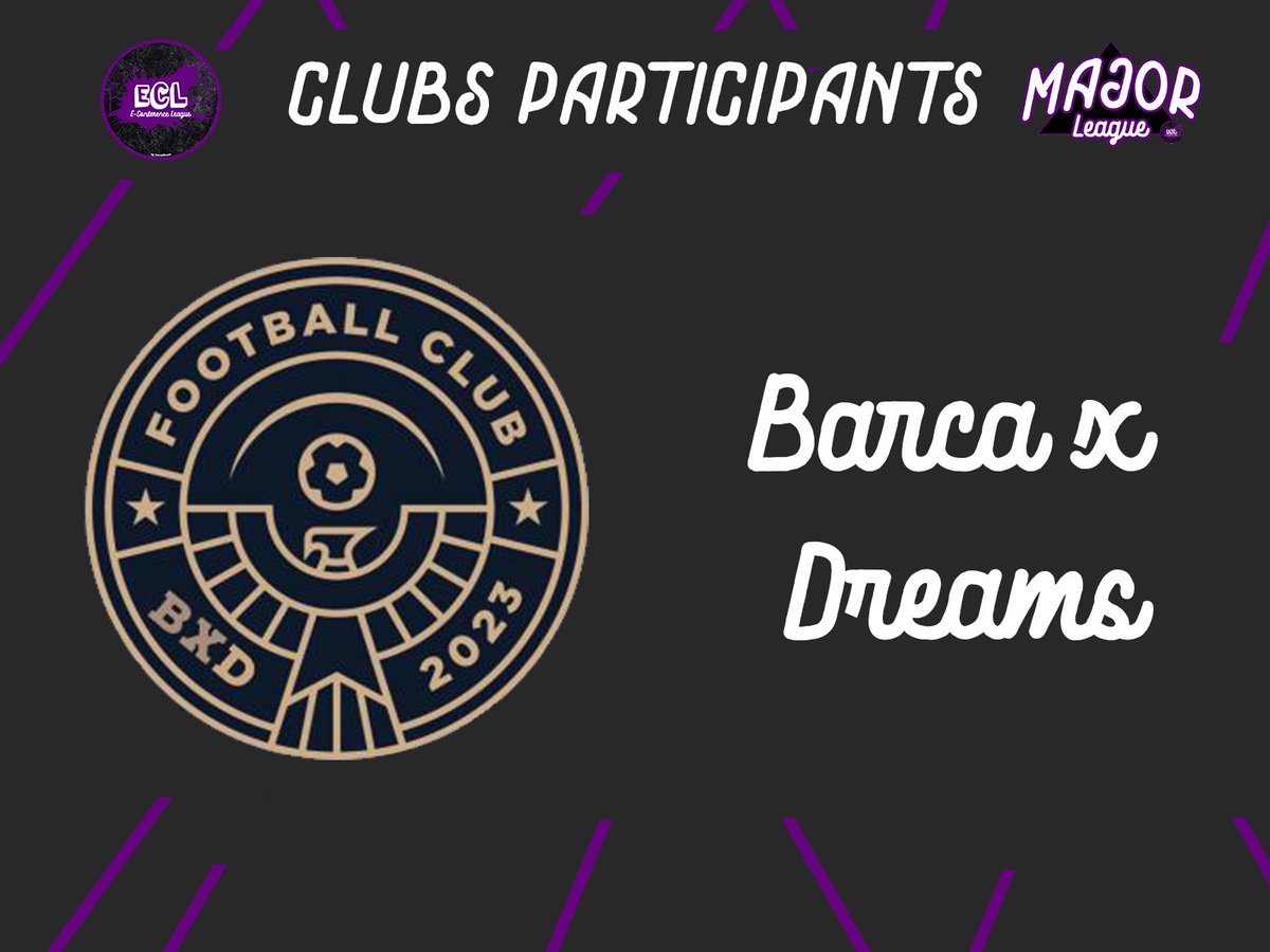 E_ConfLeague's tweet photo. Nous continuons la journée avec une seconde annonce ! 😉

Et c'est BARCAxDREAMS qui rejoint la MAJOR LEAGUE ! 🔥

Bonne saison à vous ! 🙂 https://t.co/ZbCqT2Hb1d