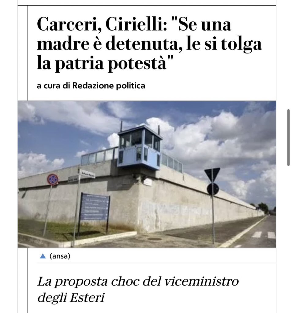 Ma questo quotidiano festival di disumanità a che bisogno risponde? Esiste un elettorato che chiede questo genere di proposte o sono solo irrimediabilmente attratti dall’abisso? #cirielli