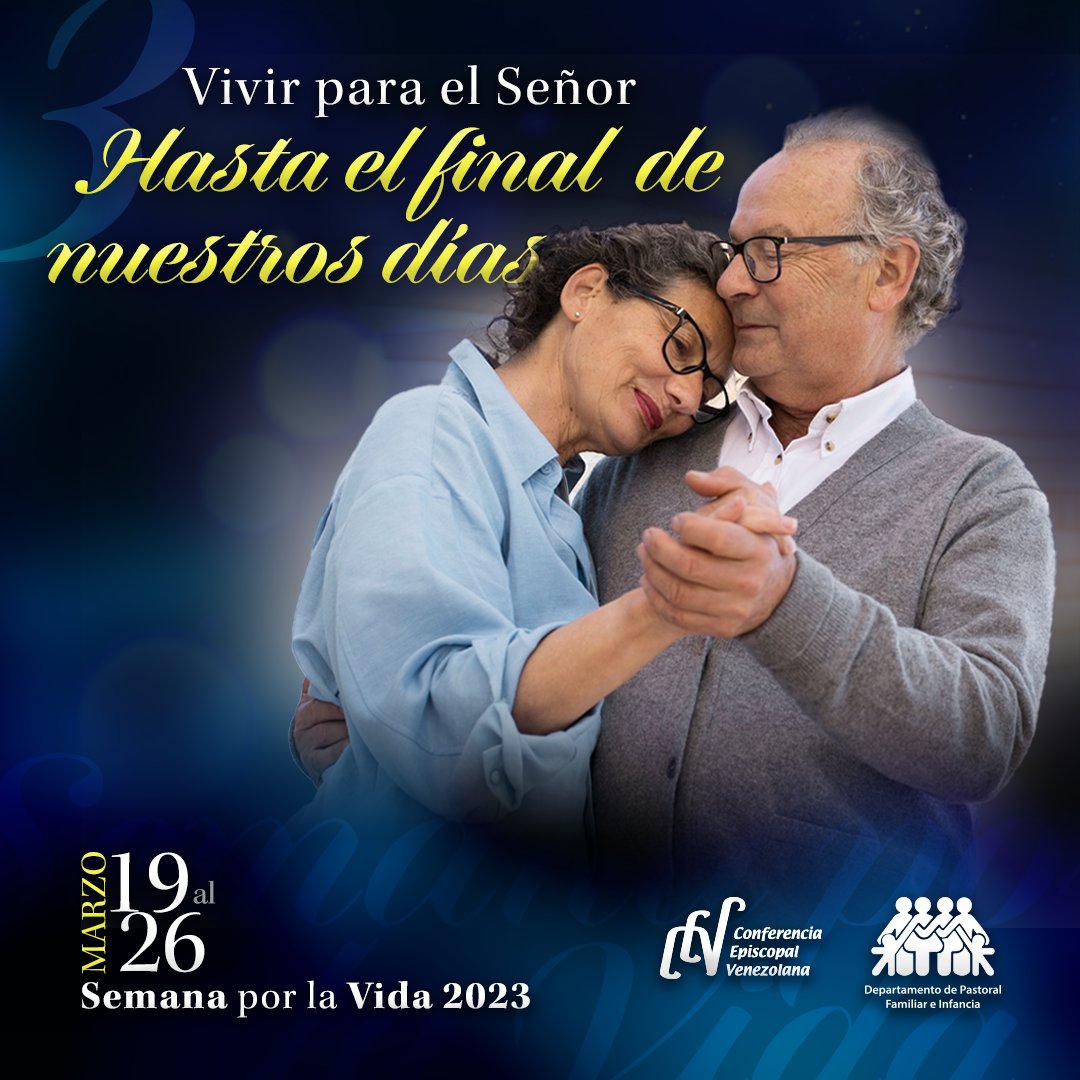 PFamiliarVzla's tweet photo. SEMANA POR LA VIDA 2023

Tema 3. "Sensibilizar a la sociedad para que el final de la vida, que es un misterio, sea respetada, acompañada, cuidada y amada" -Papa Francisco.

#SemanaporlaVida2023 #pastoralfamiliar #cev https://t.co/G8vxm211D7