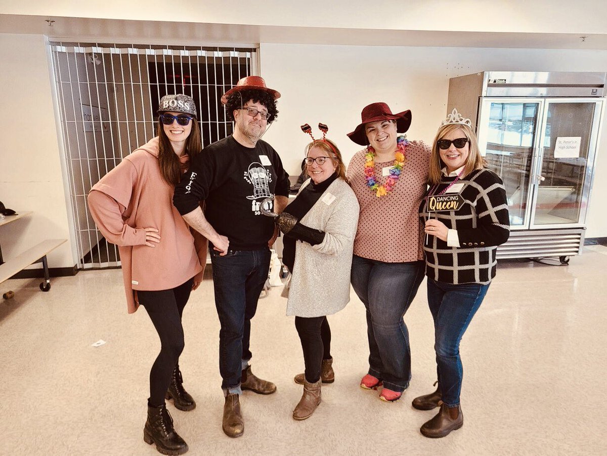 TeacherTizzard's tweet photo. Incredibly positive/inviting PL day for some @sjboscoschool staff at #IgniteEdNL. I left with purposeful and meaningful thoughts &amp; ideas to inform my instruction. Tks to all the leaders/presenters behind this event! @NLESDCA @Sherry_Walsh17 @MsD969852877 @LindaLeeHart @DowneyK10 https://t.co/69vSk0nUyc