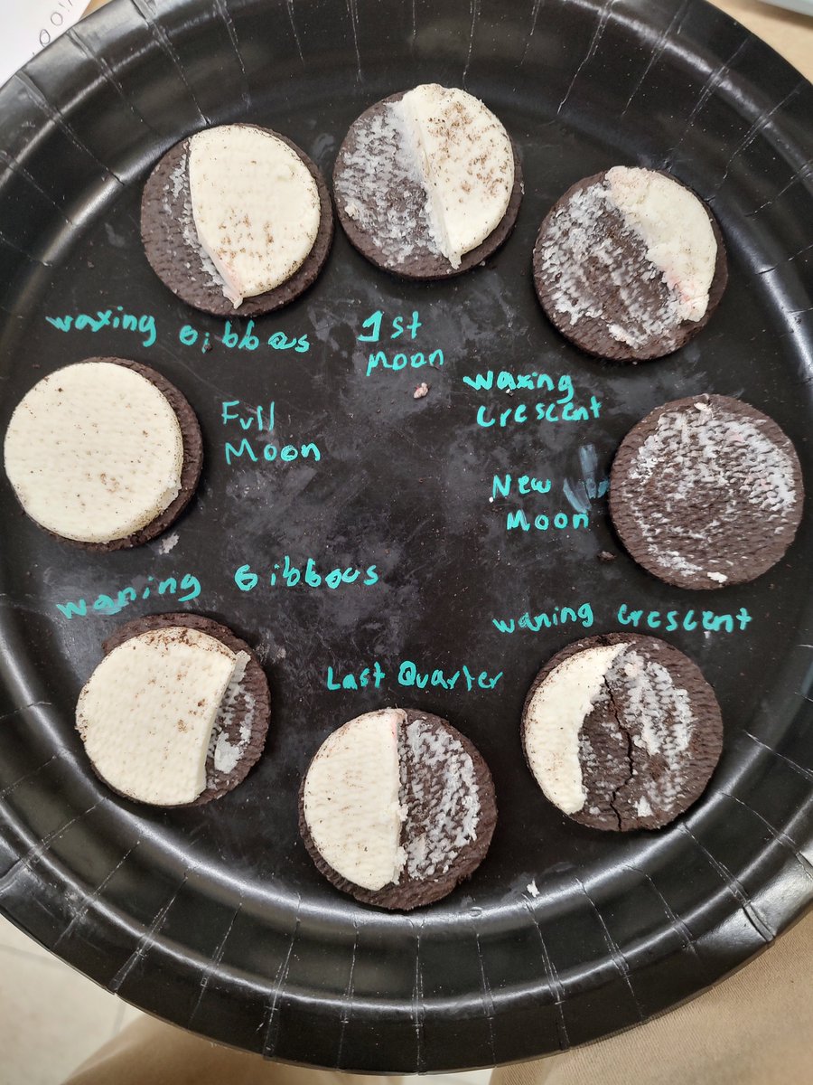 ESOL_Odyssey's tweet photo. Friday fun with Oreo Moon Phases in sheltered science classes! #ESOLonFire @PGCPSESOL https://t.co/Ie1ITZmNPX