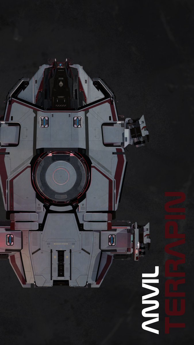 Scanning mode activated! 
The Anvil Terrapin, our favorite space turtle! 🐢

Flickr: flic.kr/p/2op2cbL

Tools: Starjump Fleetviewer + Affinity Photo

#StarCitizen #Anvil #Terrapin #Wallpaper